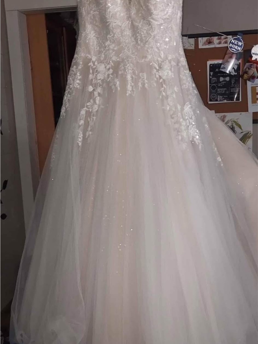 Romantic White Lace-Appliqué Tulle Wedding Dress - Picture 5 of 5